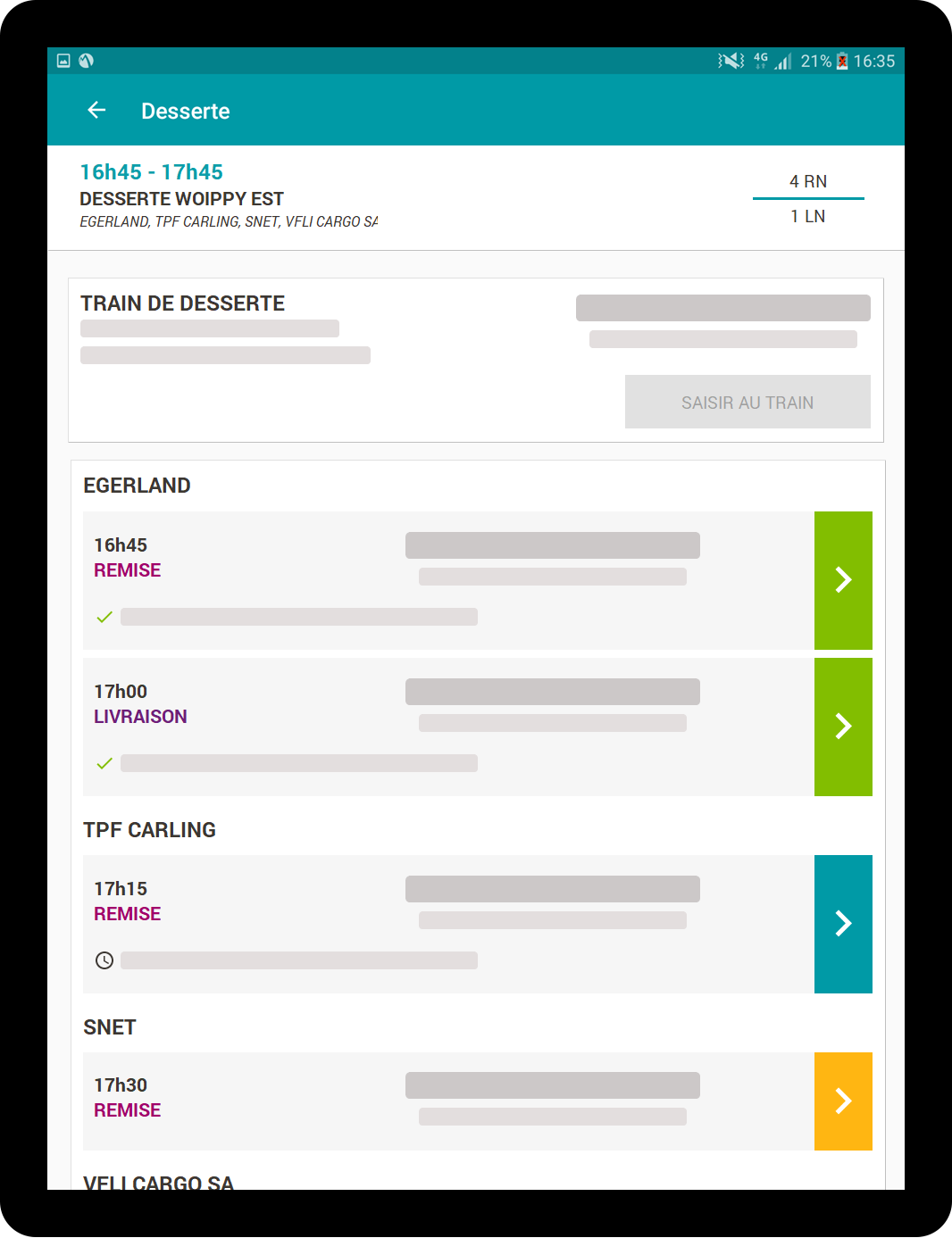 Maquette du programme de travail dans le cas d'une démarche site client par site client