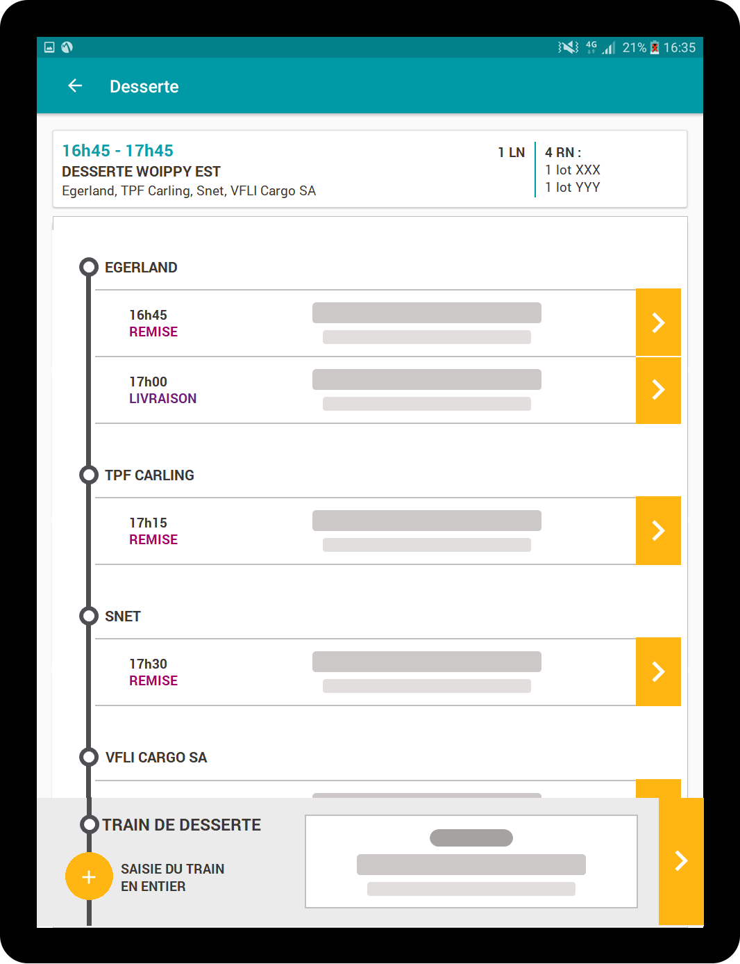 Maquette du programme de travail présentée sous forme de timeline
